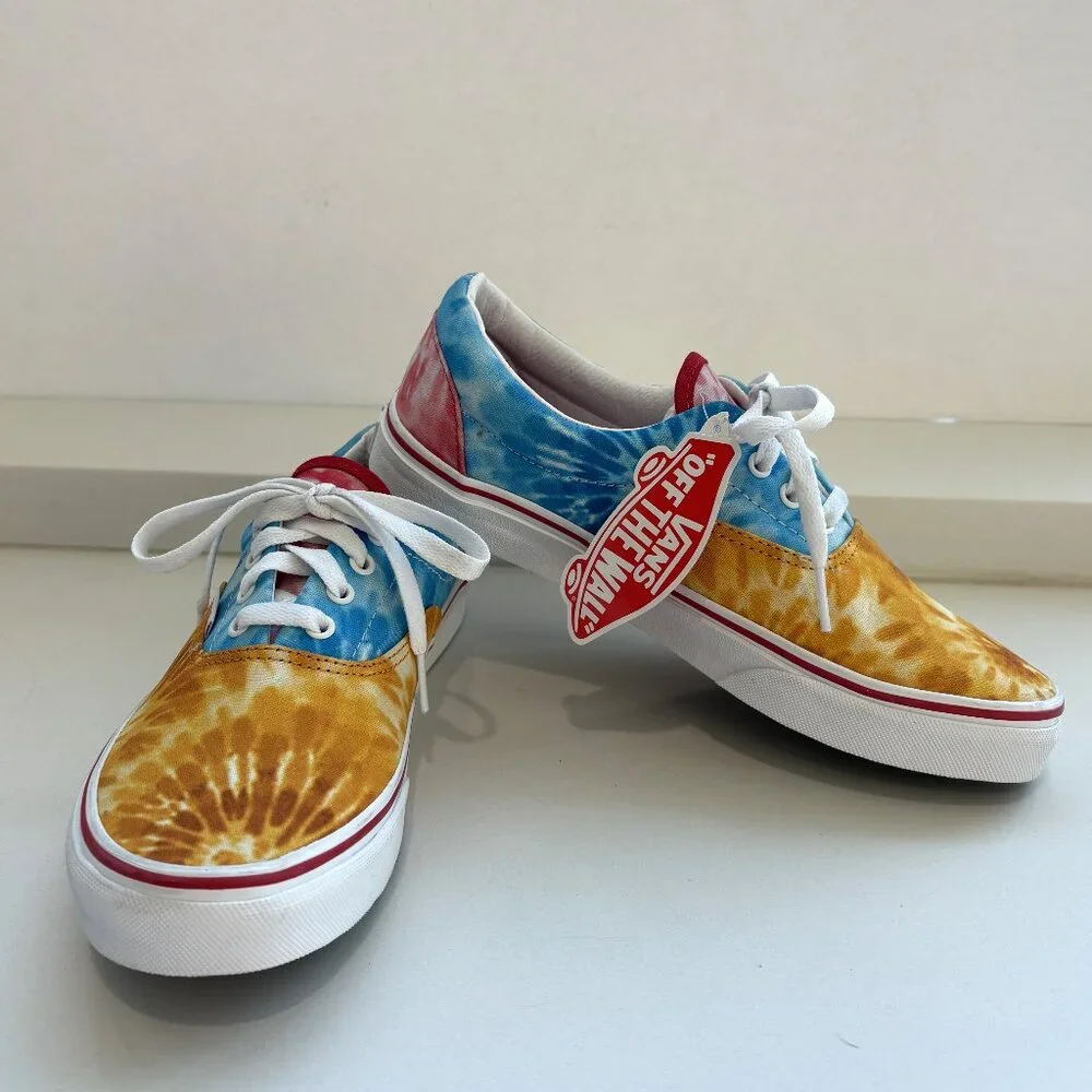 Vans Era Tie Dye Block Sneakers Low Top Lace Up Junior Size 6.5 Women’s 8 NEW
